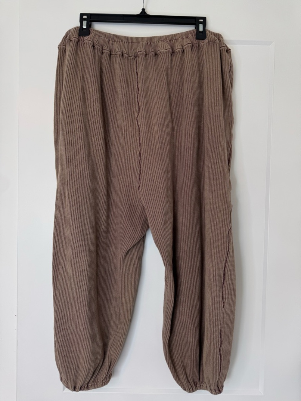 Free People Mauve-Brown Relaxed Harem Joggers - Picture 3 of 6